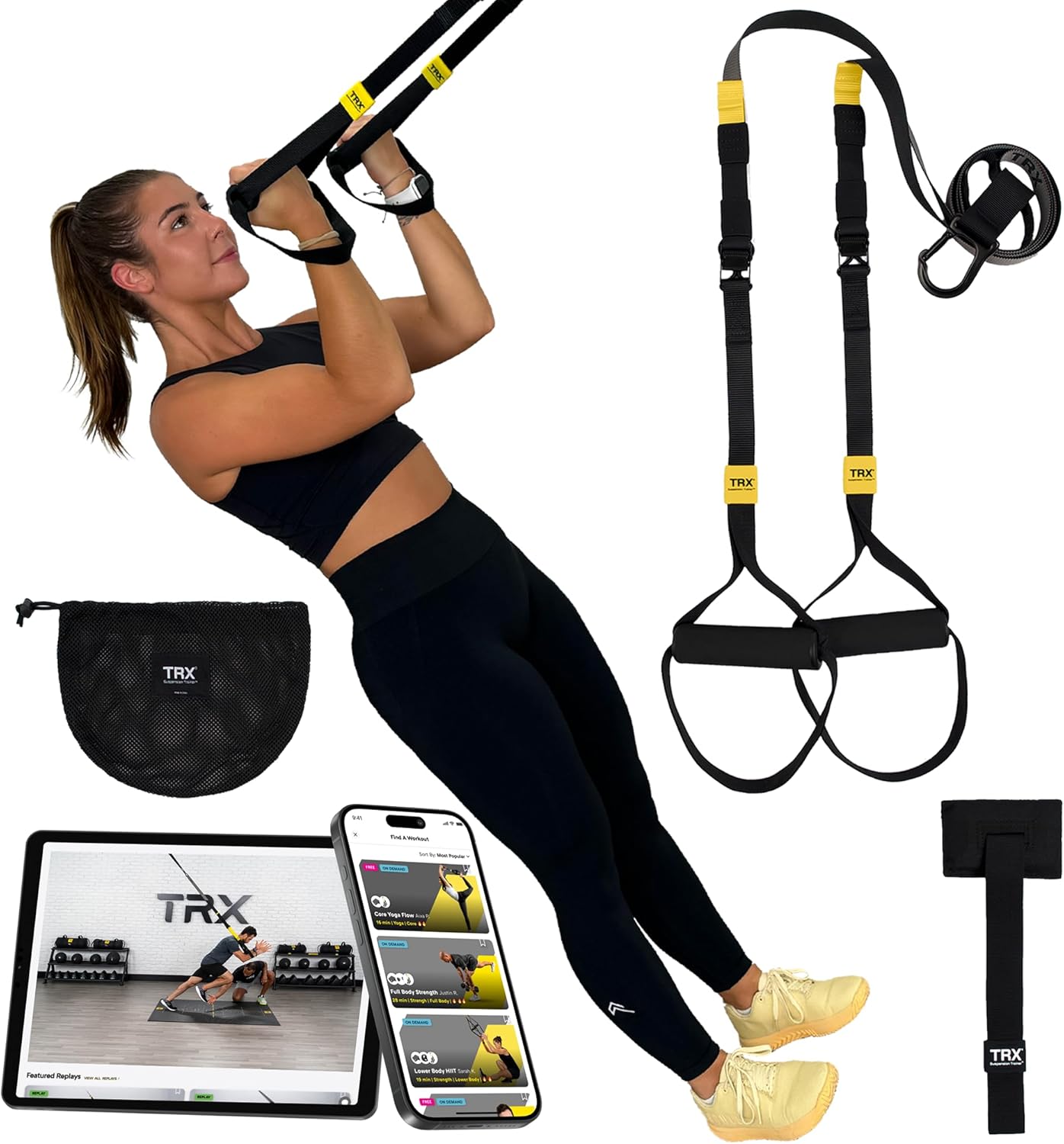 TRX GO Suspension Trainer Kit with App Access for Full Body Workouts